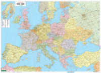 Europa politisch, Straßenkarte 1:3.500.000, Poster metallbestäbt, freytag & berndt : 126 x 89,5 cm, politische Europakarte. 1:3500000 (freytag & berndt Poster + Markiertafeln AK 22 B-25) （2025. 92 x 126 cm）